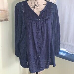 Style & Co Navy Blue Shirt XL